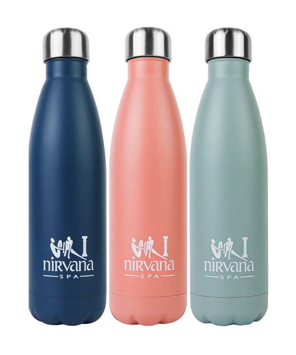 Nirvana Spa water bottles